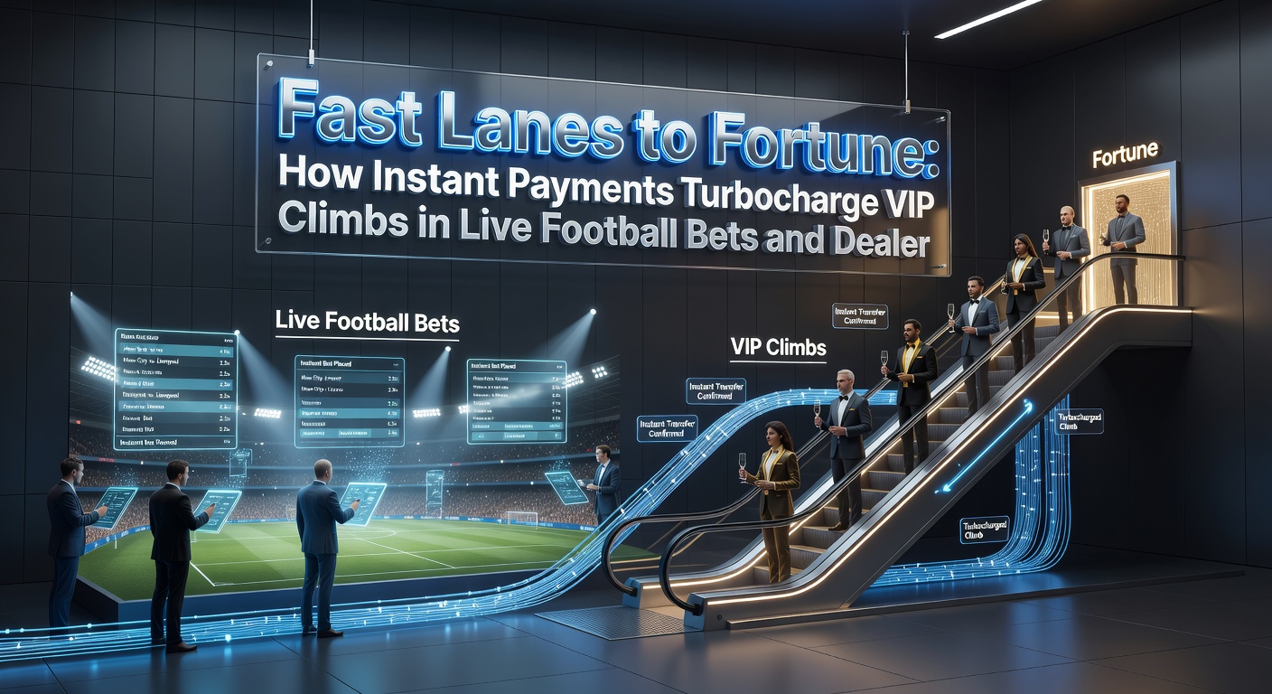 Nahaufnahme eines Live-Dealer-Tisches mit Blackjack, wo ein VIP-Spieler via Instant Payment Einsätze verdoppelt, im Hintergrund Fußball-Highlights